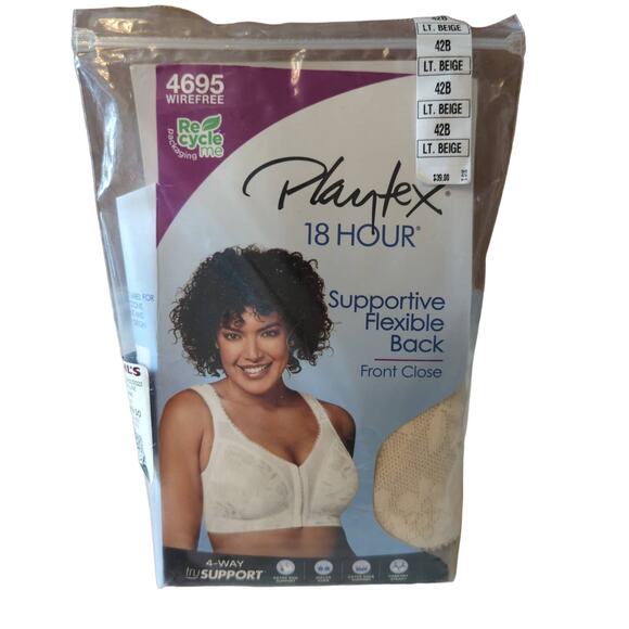 NWT Playtex 18 Hour Bra, Front Close, 42B - Picture 1 of 5